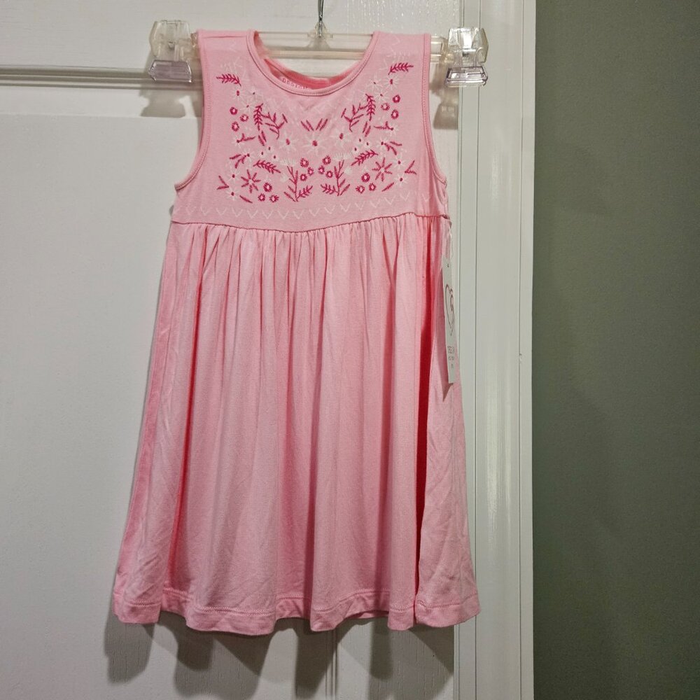 Design History Girl's 3T Floral‎ Print Bodice Pink Dress NWT